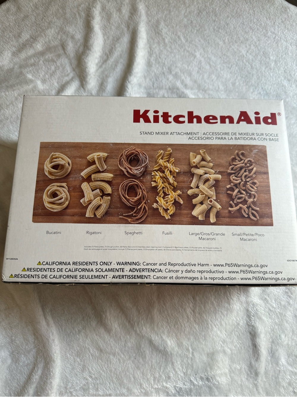 KitchenAid White Pasta Attachment Set for Stand Mixers
